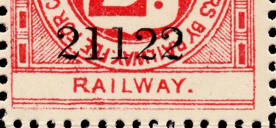Railway Letter Stamps 21st Issue variety Metropolitan Railway - Scratched Plate